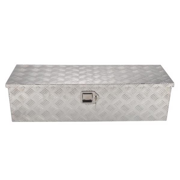 工具箱 39”Silver Aluminum Tool Storage Box for Pickup Truck Bed + Lock MT018011（Amazon & Temu Ban Sale）(No support for returns without reason)