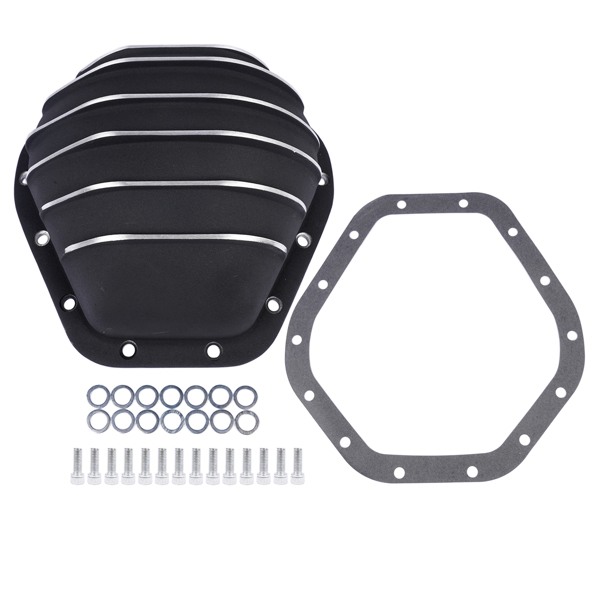 差速器盖 14 Bolt 10.5" Ring Gear Black Rear Differential Cover Fits Chevy / GMC 3/4 & 1 ton 1973-1995 Aluminum-4