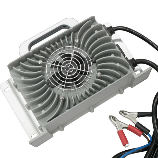 1200W防水 48V 20A 120V 美规插头+鳄鱼夹 锂电池充电器-4