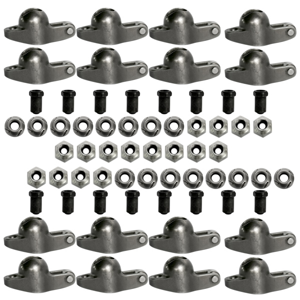 16Pcs Steel Roller Tip Rocker Arms Set for Small Block Chevy 305 350 400 1.6 Ratio 3/8