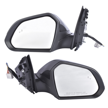 2Pcs Front Mirrors Left & Right w/ Signal Light Blind Spot Non-Heated for Hyundai Sonata 2018-2019