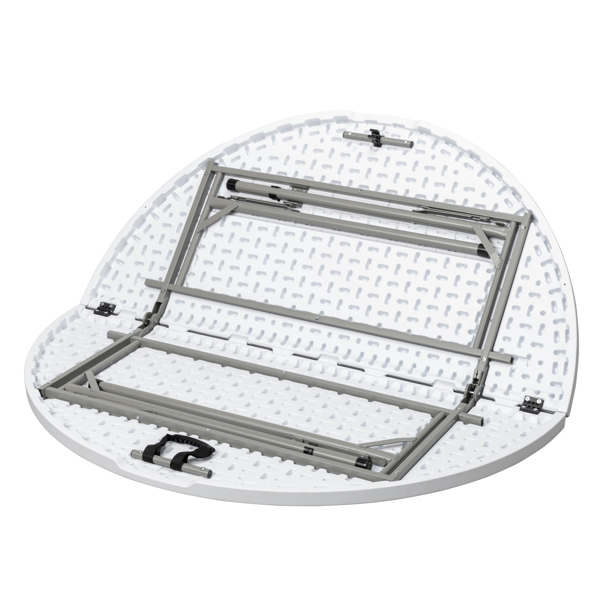 48inch Round Folding Table Outdoor Folding Utility Table White