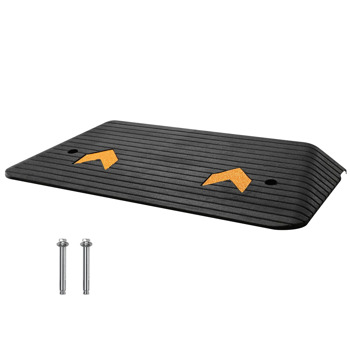 Upgraded 3-Inch Natural Rubber Threshold Ramp - Heavy-Duty, Anti-Slip Design with Single Drainage Groove | Supports Up to 33, 000 lbs, Ideal for Wheelchairs, Scooters & Trolleys | Indoor & Outdoor Use