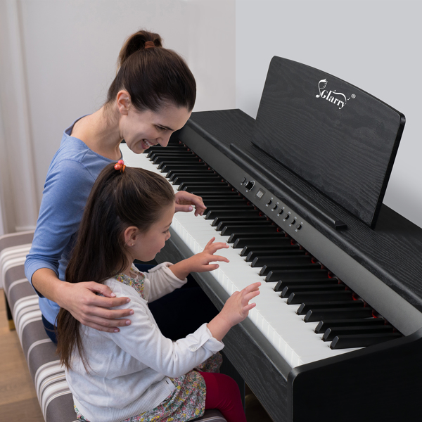 GDP-105 88 Keys Standard Full Weighted Keyboards Digital Piano with Furniture Stand, Power Adapter, Triple Pedals, Headphone，for All Experience Levels Black