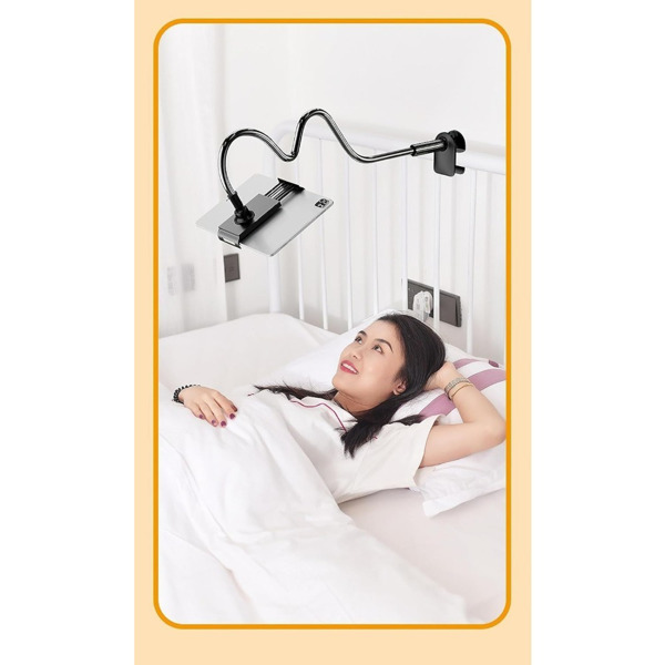 Updated Gooseneck Tablet Holder Stand for Bed 100cm 39.4in Adjustable Flexible Arm Tablets Mount Clamp 