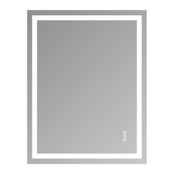 28x36\\" Frameless Tempered Mirror Dual LED Light Strips Front and Back Lighting[Unable to ship on weekends,usps/fedex]