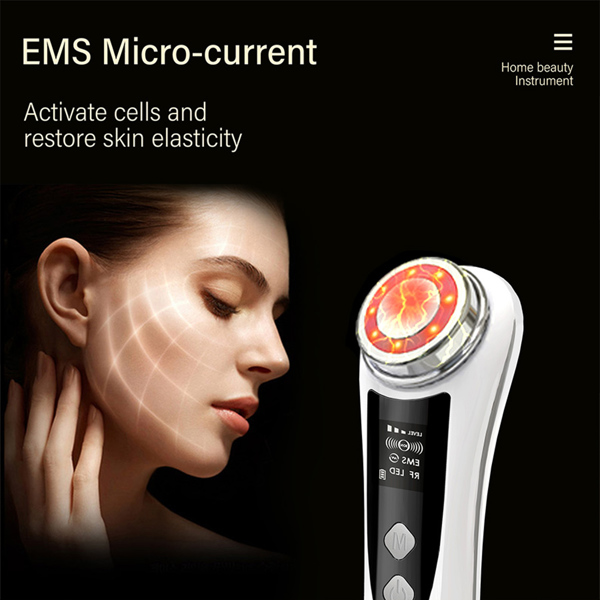 RF & EMS Multi Functional Beauty Devices with Red/Blue Light Therapy, Deep Cleansing On Skin Care Tools