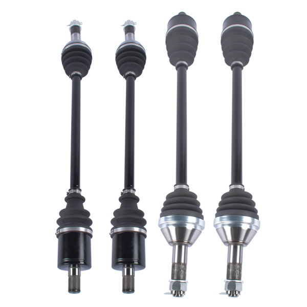 2 Front + 2 Rear CV Axle Shaft for Can-Am Defender MAX Traxter HD10 XMR XT DPS Black
