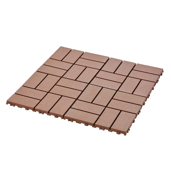 DIY friendly, easy to clean interlocking deck tiles, 11.8