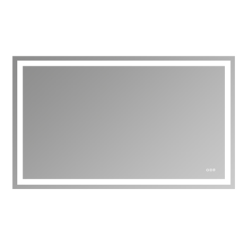 60x36\\" Frameless Eco-Friendly Silver Mirror Dual LED Light Strips Front and Back Lighting[Unable to ship on weekends,usps/fedex]