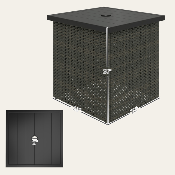 Wicker Side Table  ( Amazon Shipping)（Prohibited by WalMart）