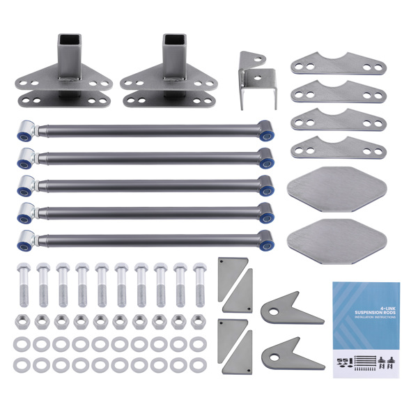 Weld-On Parallel 4 Link Suspension Kit for Rat Car Air Ride 24'' Pan Hard Bar