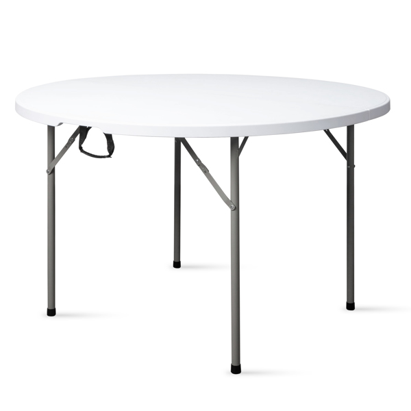 48inch Round Folding Table Outdoor Folding Utility Table White