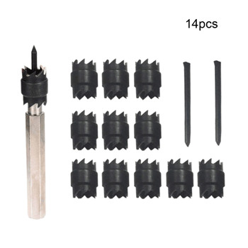 3/8\\" 14 Pack Spot Weld Double Sided Cutter Sets, Spot Drill Bit Welder Cut Tool Kit