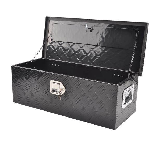 Black Aluminum Tool Storage Box for Pickup Truck Bed + Lock MT018003（Amazon & Temu Ban Sale）(No support for returns without reason)