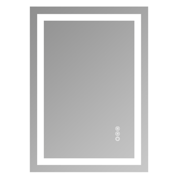 20x28\\" Frameless Tempered Mirror Dual LED Light Strips Front and Back Lighting[Unable to ship on weekends,usps/fedex]