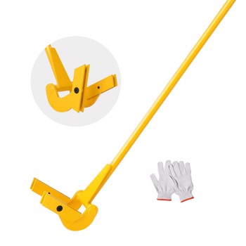Heavy-Duty Yellow Pallet Buster Tool - 41\\" Long Handle Pry Bar for Deck Board Removal & Wood Pallet Dismantling | Professional Grade Demolition Tool for Construction & Warehouse Use