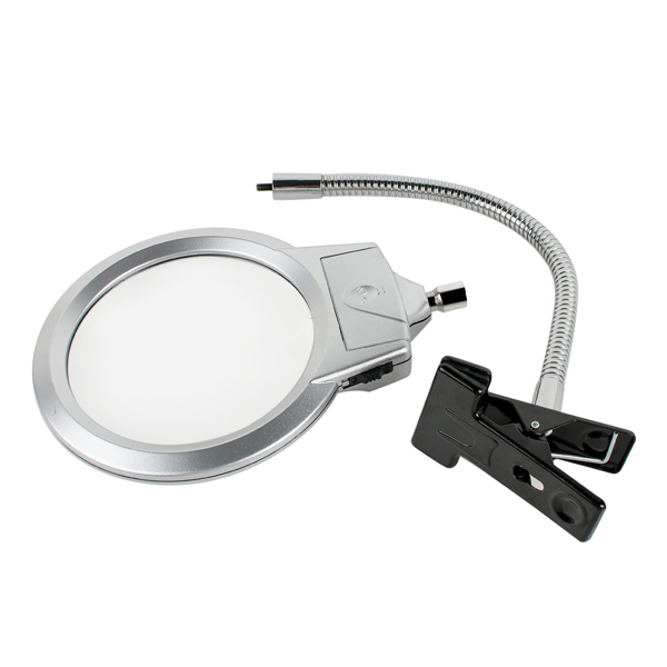 Clip Lighted Table Top Desk Magnifier Lamp LED Light Magnifying Glass With Clamp