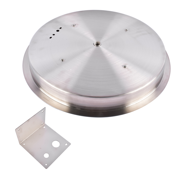 19-inch Recessed Fire Pit Pan Stainless Steel Fire Pit Burner Kit Round Indoor or Outdoor