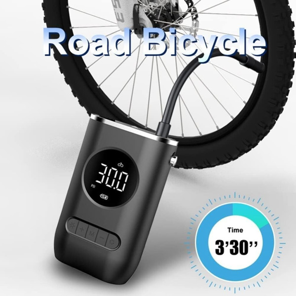 Tire Inflator Portable Air Compressor,Portable Electric Pump 150PSI Cordless Electric Ball Pump Rechargeable Bicycle Air Pump with Digital LED Display