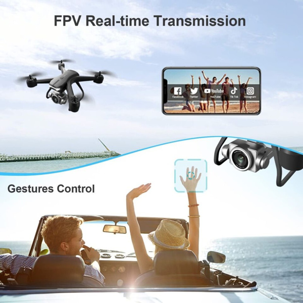 4DRC V14 Professional Drone 6K HD Dual Camera Wifi FPV Portable RC Quadcopter 2 BATTERY,Drones suitable for adults/beginners.Logistics is randomly sent by UPS/USPS/.