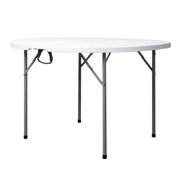 48inch Round Folding Table Outdoor Folding Utility Table White