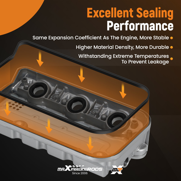 适用于本田雅阁奥德赛飞行员Ridgelin 3.5L的铝制前发动机阀盖-5