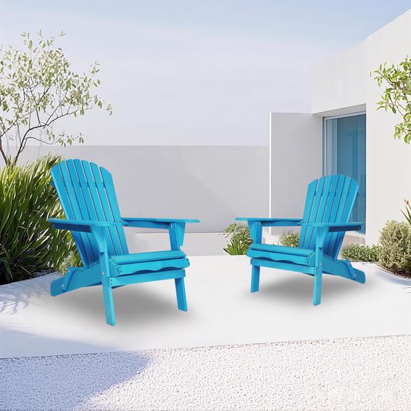Wood Lounge Patio Chair for Garden Outdoor Wooden Folding Adirondack Chair Set of 2 Solid Cedar Wood Lounge Patio Chair for Garden, Lawn, Backyard, 