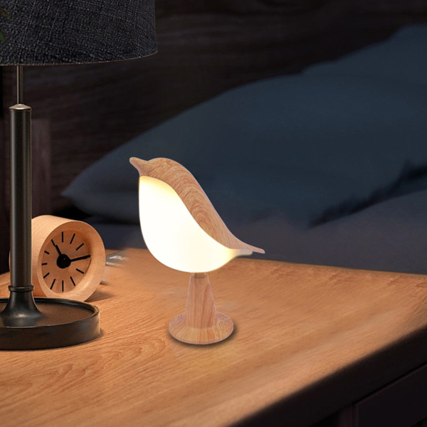Touch Bird LED Table Lamp Cordless Desk Light 3 Level Brightness 6W USB Charging