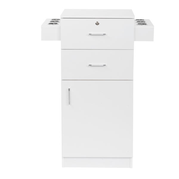 【Same code 89922933】Barbershop Salon Locker / Hair Dryer Rack Drawer with Lock White