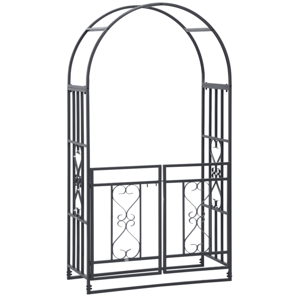 Steel Garden Arch with Gate ( Amazon Shipping)