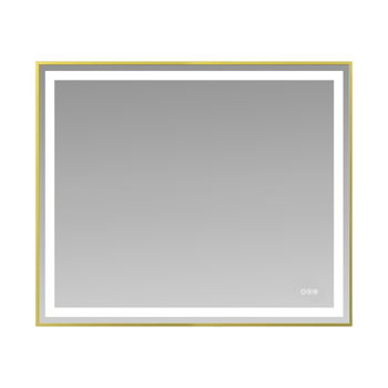 48x40\\" Gold Eco-Friendly Silver Mirror Dual LED Light Strips Front and Back Lighting[Unable to ship on weekends,usps/fedex]