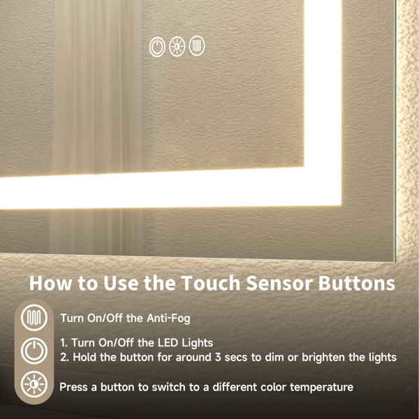 48x40“无框环保银镜双LED灯条前后照明【周末不发货，TK/TEMU订单仅支持自提】-5