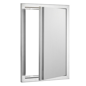 17x24 Inch 304 Stainless Steel Access Door - Flush Mount Vertical Panel for Outdoor Kitchen BBQ Islands, Pizza Oven Cabinets & Grill Stations