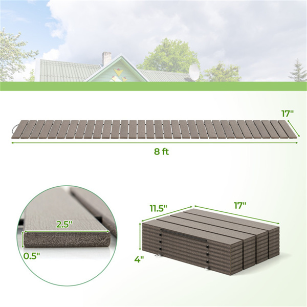 8 Ft  gray outdoor garden walkway 95