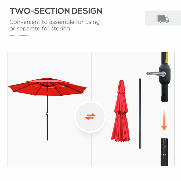 Outdoor beach umbrella/Sun Umbrella  Prohibited by WalMart）