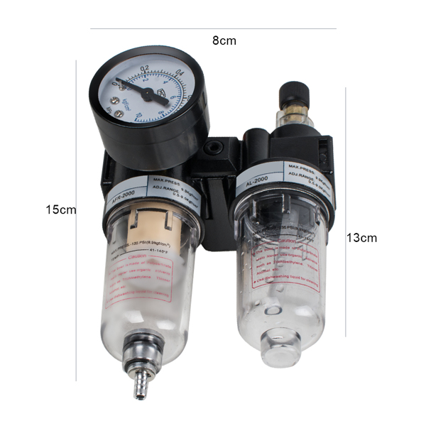 Air Pressure Regulator Oil/Water Separator Trap Filter Airbrush Compressor