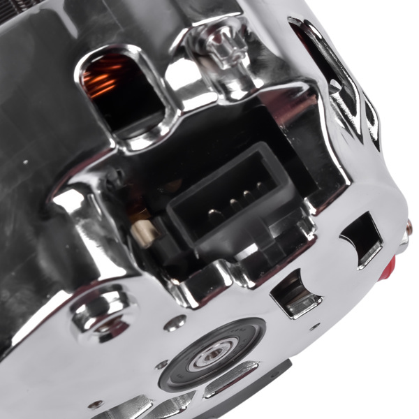 180A 12V Chrome Alternator V-Belt Pulley 1 Wire for Chevy GM BBC SBC 305 350 396 454 1985-1993 ES1022C