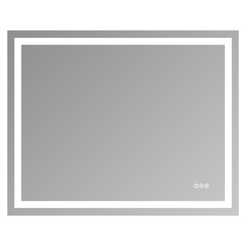 40x32\\" Frameless Eco-Friendly Silver Mirror Dual LED Light Strips Front and Back Lighting[Unable to ship on weekends,usps/fedex]
