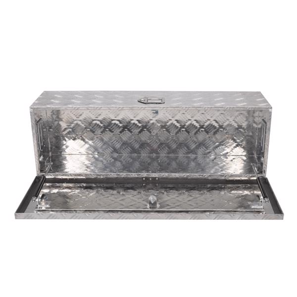 工具箱 39”Silver Aluminum Tool Storage Box for Pickup Truck Bed + Lock MT018011（Amazon & Temu Ban Sale）(No support for returns without reason)