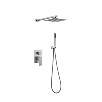 Enhance Your Shower with 12 Stainless Steel Rain Shower Set - Wall Mount Easy