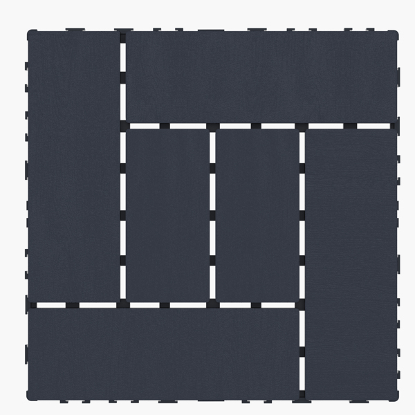 DIY friendly, easy to clean interlocking deck tiles, 11.8