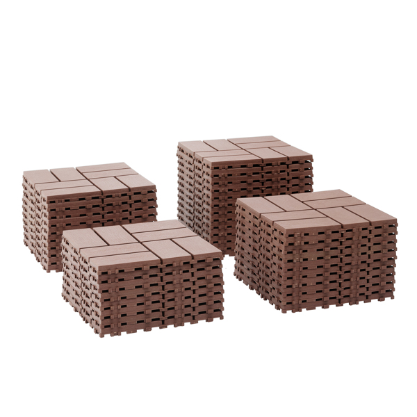 DIY friendly, easy to clean interlocking deck tiles, 11.8