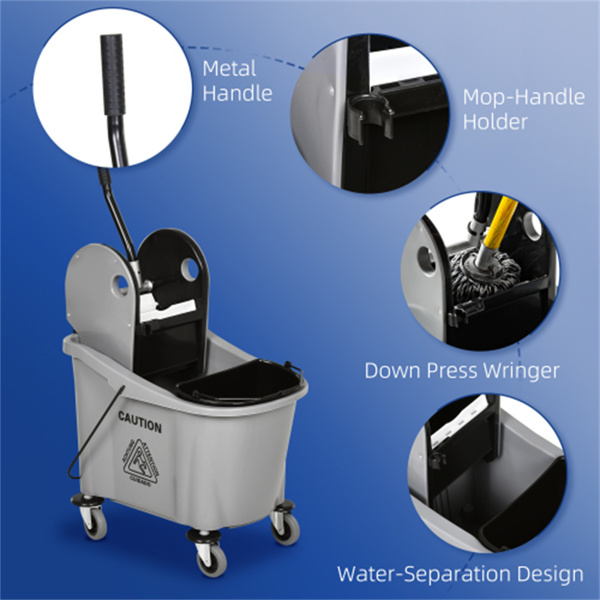 Cleaning bucket with wheels ( Amazon Shipping)（Prohibited by WalMart）
