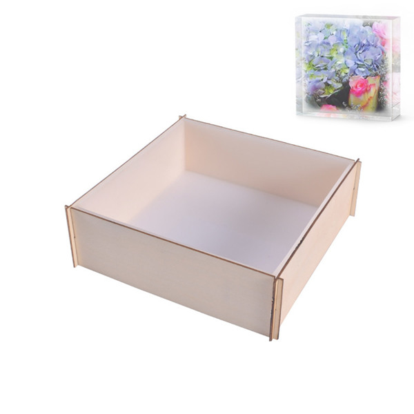 DIY Epoxy Resin Silicone Mold Large Square Mold With Frame For Resin, Flower Specimen Silicone Mold