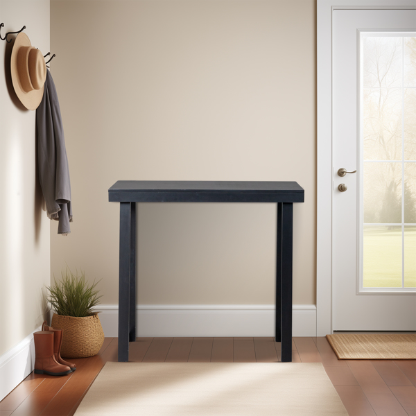 35.8 Inch Solid Wood Console Table for Entryway, Sofa Table Narrow Entryway Table for Hallway, Behind The Couch, Living Room, Foyer, Black