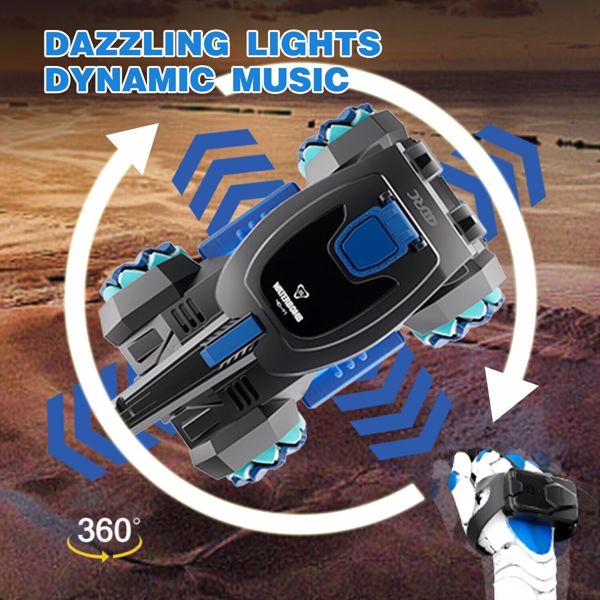 Y1 RC Truck Drift Gesture Car, Rc Crawler Scale Water Bullet Shooting,All Terrain 4WD Battle Stunt Car with 360°Rotating, Lights Music for Birthday Gifts.Logistics is randomly sent by UPS/USPS/FEDEX.
