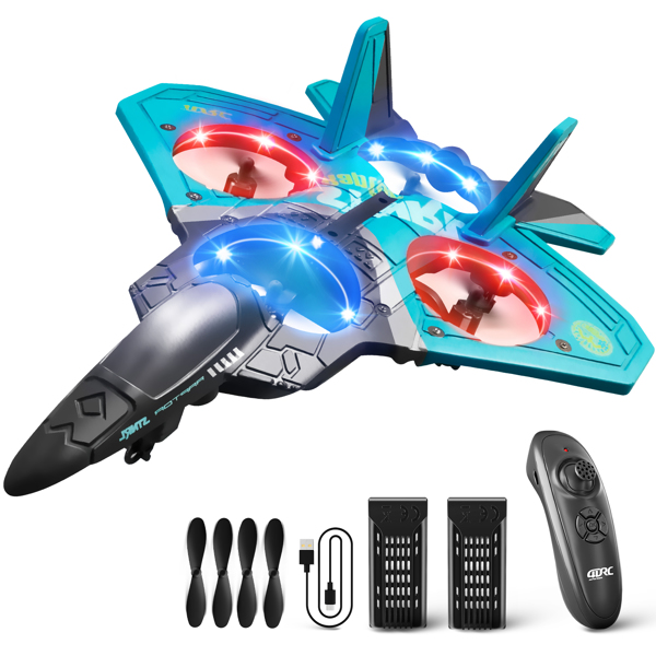 4DRC V17 Remote Control Plane 2.4Ghz Foam RC Airplanes Helicopter Quadcopter,Spinning Drone with Cool Light,Gifts for Kids Adults.Logistics is randomly sent by UPS/USPS/FEDEX/Amazon Logistics.