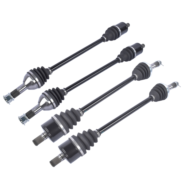 2 Front + 2 Rear CV Axle Shaft for Can-Am Defender MAX Traxter HD10 XMR XT DPS Black