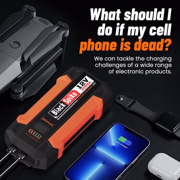 Portable Jump Starter,12,000mAh 12V Power Bank with 3000A Peak Current,Safety Boost for Motorcycles, Cars, Trucks & SUVs (6L Gas & 3L Diesel Engines),Fast Charging & 3-modle Light  UT1200